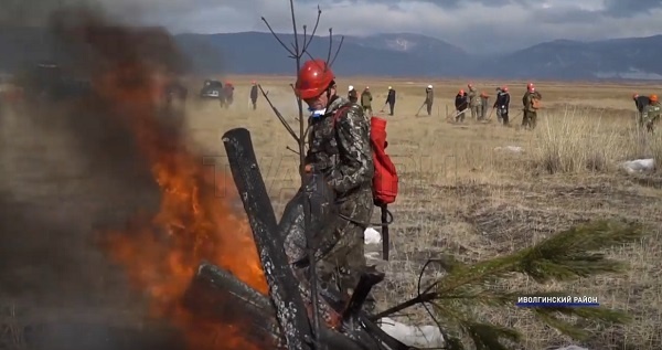 В Бурятии прошли командно-штабные учения по подготовке к пожарному сезону