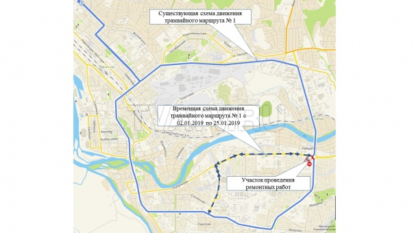 В Улан-Удэ изменится схема движения трамвая