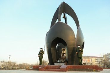 В Улан-Удэ открыли сквер "Ровесникам, ушедшим в бой"