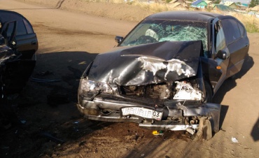 В Бурятии пострадала пассажирка "Тойоты" в лобовом ДТП