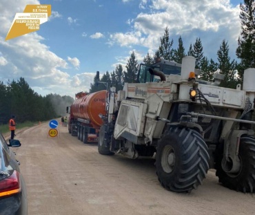 В Бурятии продолжается ремонт автодороги Улан-Удэ-Заиграево-Кижинга-Хоринск
