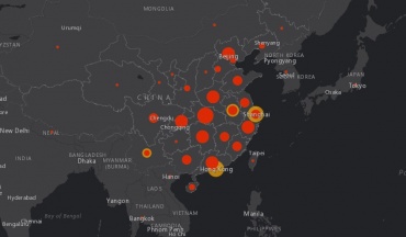 Создана интерактивная карта распространения китайского коронавируса
