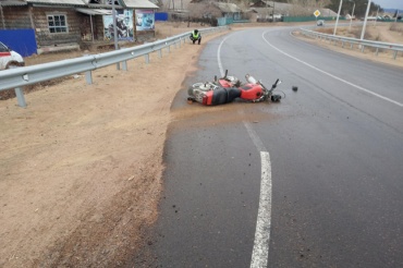 В Бурятии в ДТП пострадал мотоциклист 
