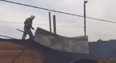 В Бурятии в крупном пожаре сгорели три теплицы и цех