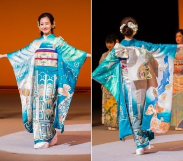 В Японии к Олимпийским играм сшили кимоно с изображением Байкала