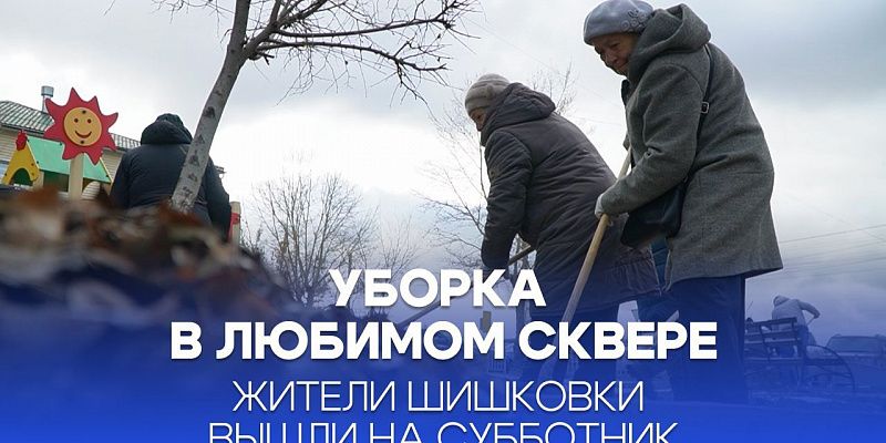 Уборка в любимом сквере. Жители Шишковки вышли на субботник