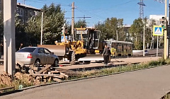 В Улан-Удэ бульдозерист и водитель легковушки устроили дорожные войны