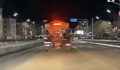 В Улан-Удэ усилили посыпку дорог